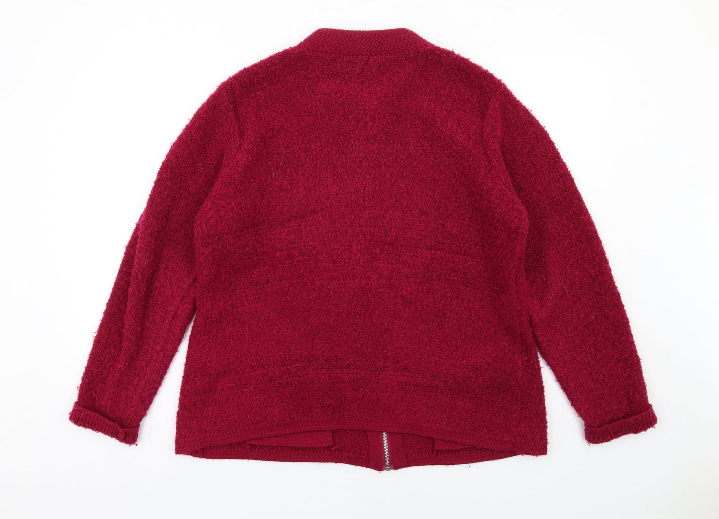 Womens UK Size M Bonmarché Pink Full Zip Jumper