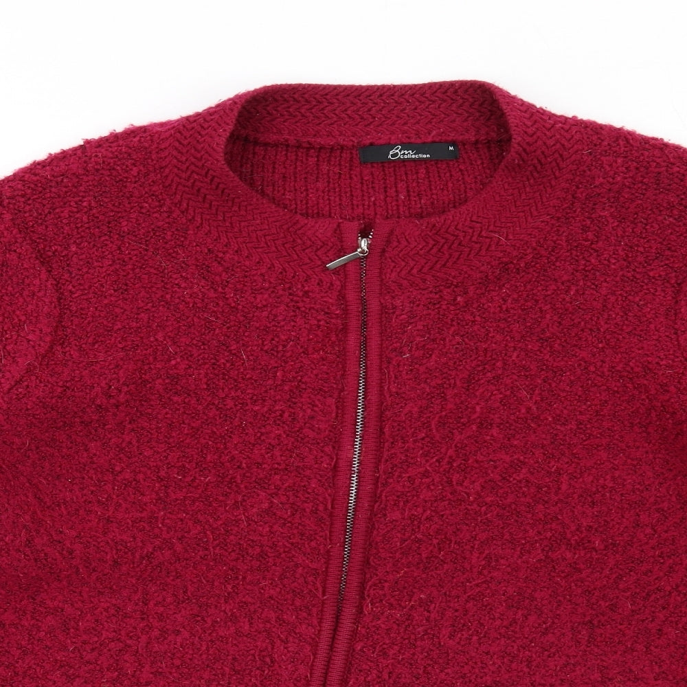 Womens UK Size M Bonmarché Pink Full Zip Jumper
