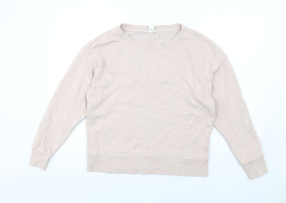 H&M Womens Pink Cotton Pullover Sweatshirt Size M Pullover