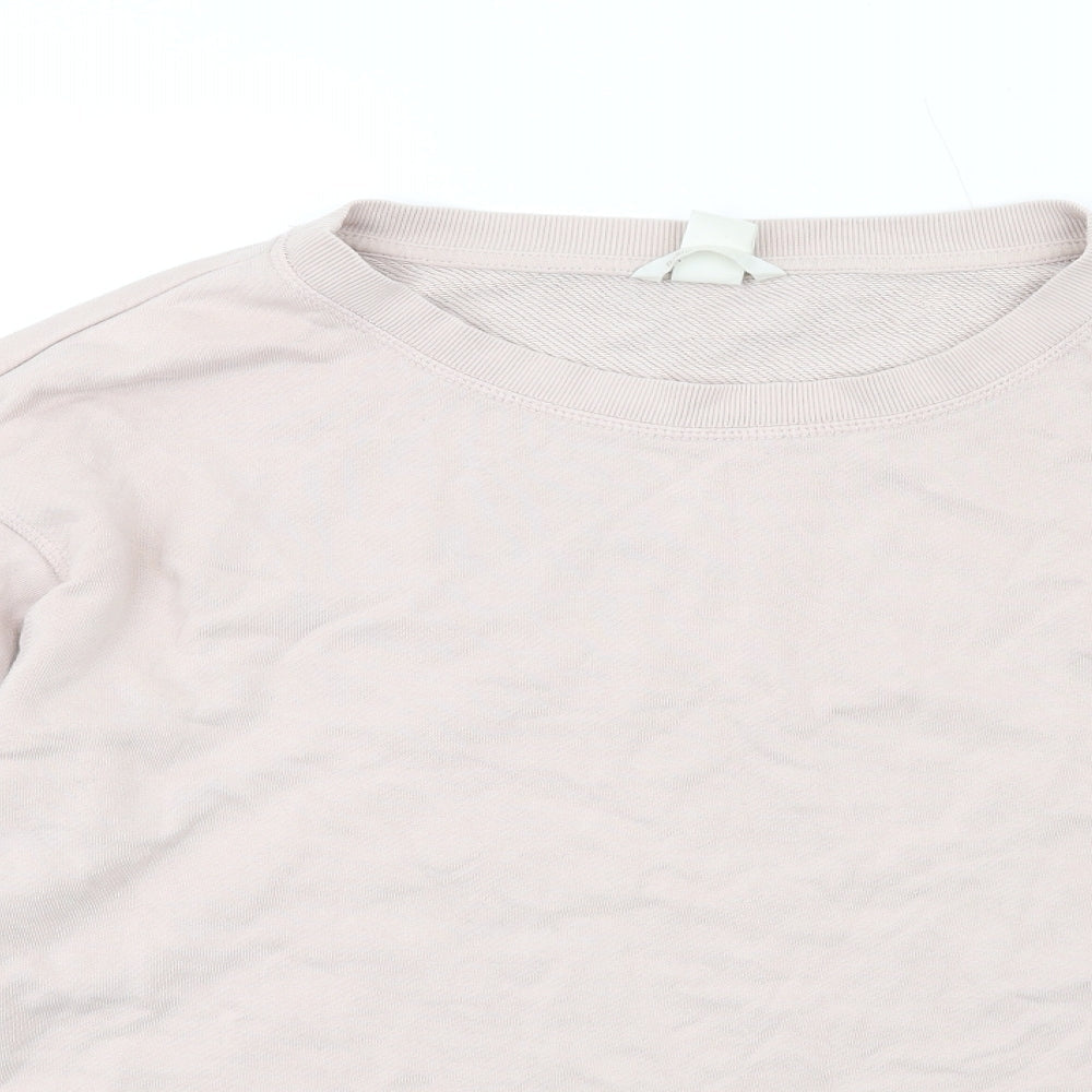 H&M Womens Pink Cotton Pullover Sweatshirt Size M Pullover
