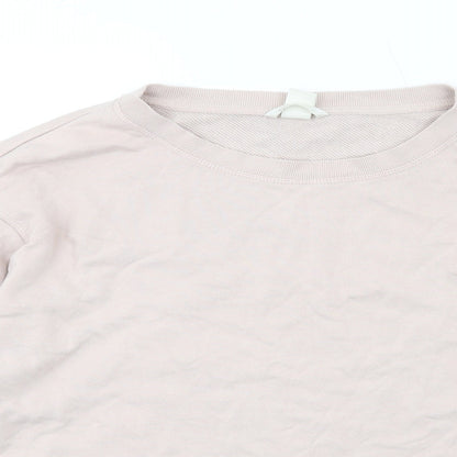 H&M Womens Pink Cotton Pullover Sweatshirt Size M Pullover