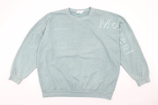 Topman Mens Green Polyester Pullover Sweatshirt Size L