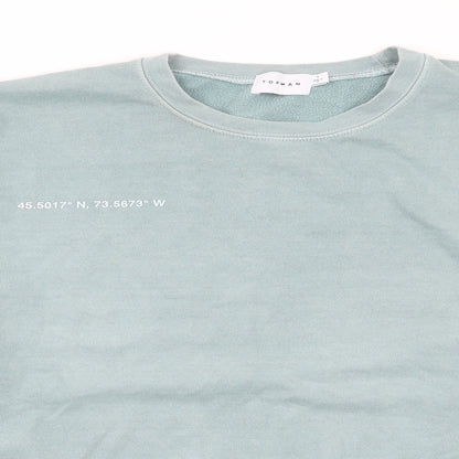 Topman Mens Green Polyester Pullover Sweatshirt Size L