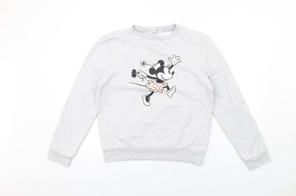 Womens UK Size XS Disney Grey Pullover Sweatshirt