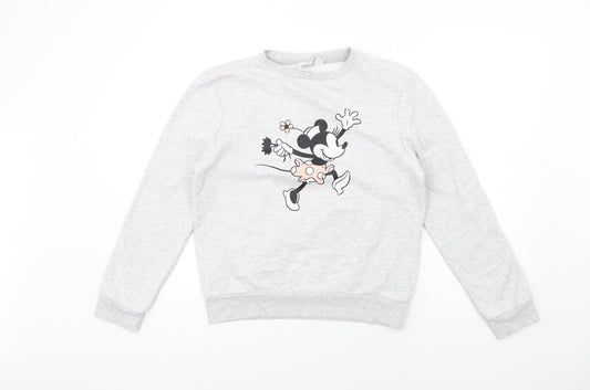 Womens UK Size XS Disney Grey Pullover Sweatshirt