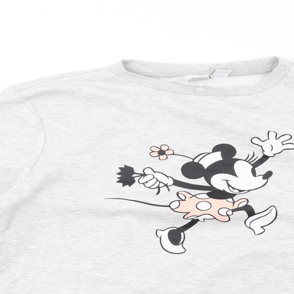 Womens UK Size XS Disney Grey Pullover Sweatshirt
