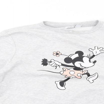 Womens UK Size XS Disney Grey Pullover Sweatshirt