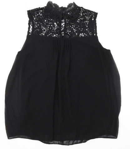 Womens UK Size 10 Wallis Black Basic Blouse