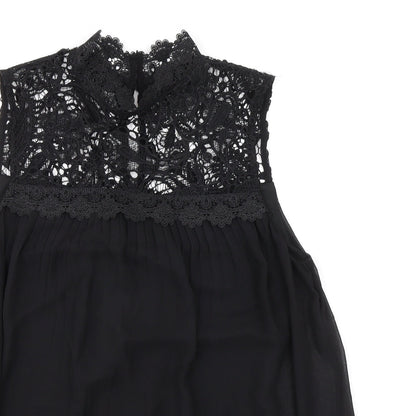 Womens UK Size 10 Wallis Black Basic Blouse