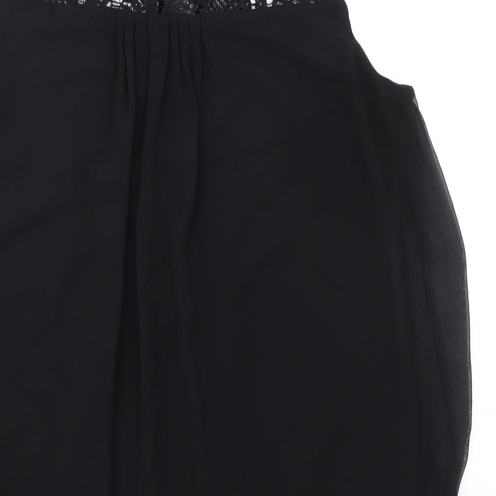 Womens UK Size 10 Wallis Black Basic Blouse