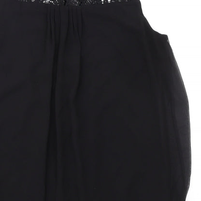Womens UK Size 10 Wallis Black Basic Blouse