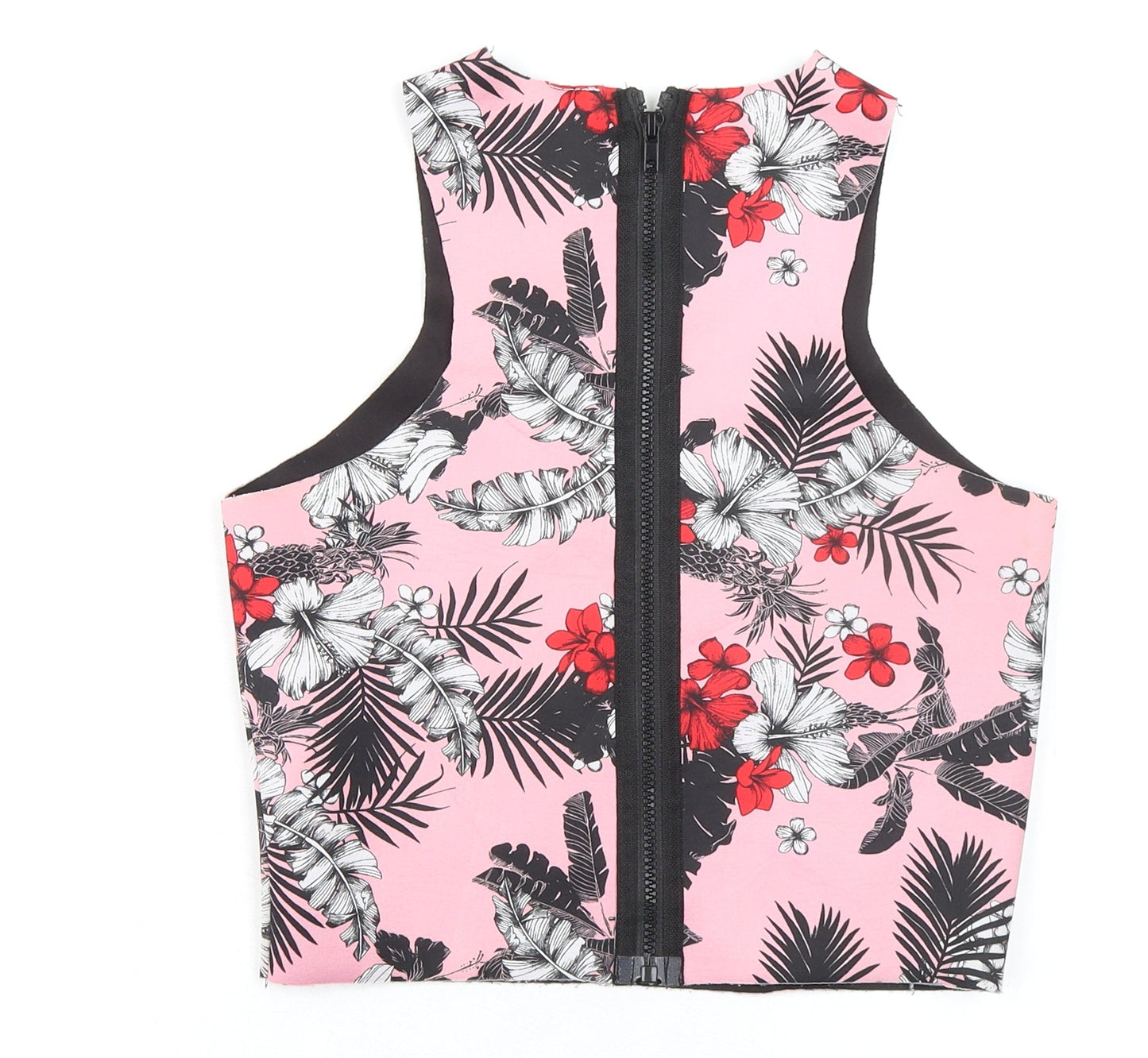 Womens UK Size S Cotton On Pink Cropped Tank
