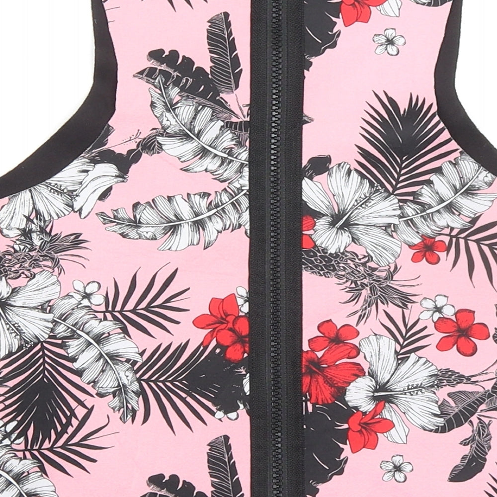Womens UK Size S Cotton On Pink Cropped Tank