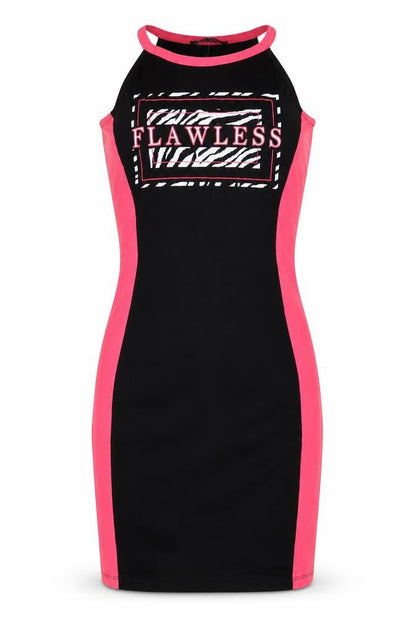 Select Womens Black Colourblock Viscose Bodycon Size 8 Round Neck Pullover - Flawless
