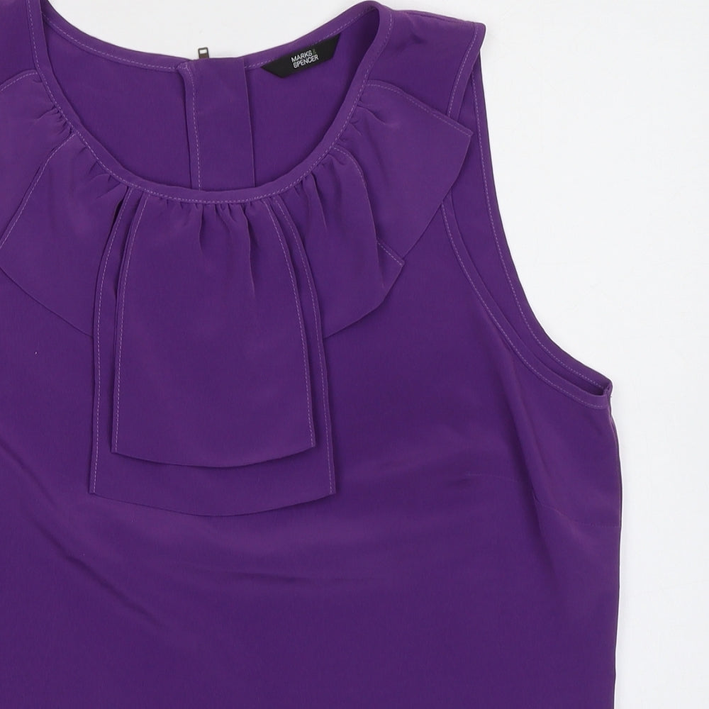 Womens UK Size 16 Marks and Spencer Purple Basic Tank