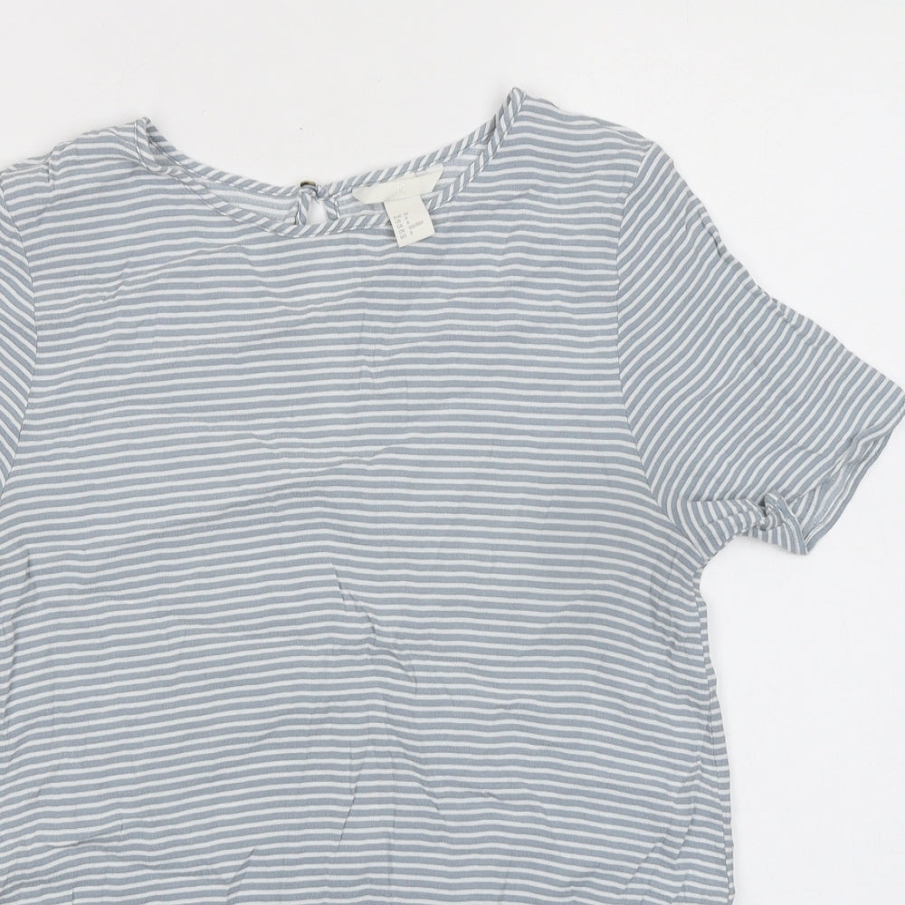 Womens UK Size 10 H&M Grey Basic T-Shirt