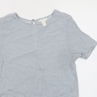 Womens UK Size 10 H&M Grey Basic T-Shirt