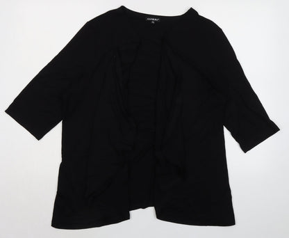 AAMILIFE Womens Black V-Neck Viscose Cardigan Jumper Size XL