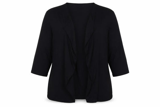 AAMILIFE Womens Black V-Neck Viscose Cardigan Jumper Size XL