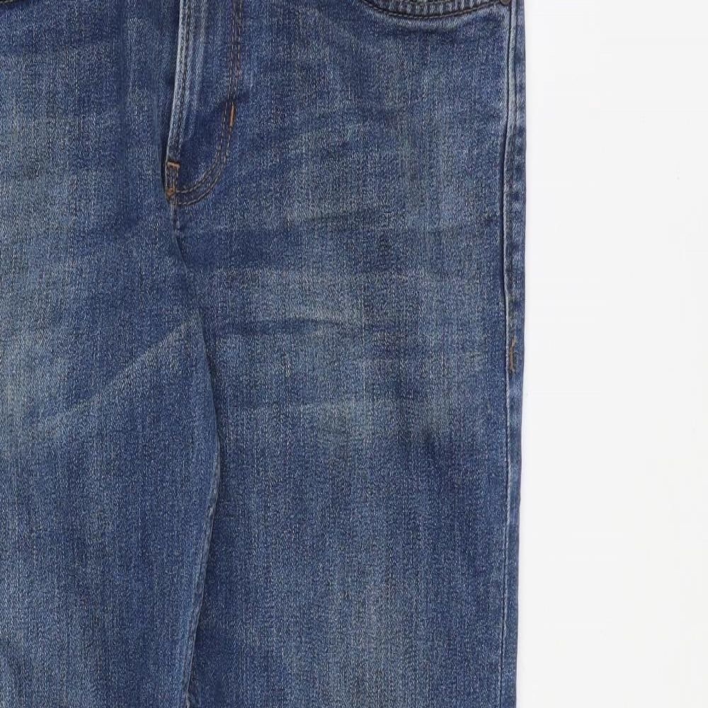 C&A Mens Blue Cotton Straight Jeans Size 32 in L30 in Slim Zip