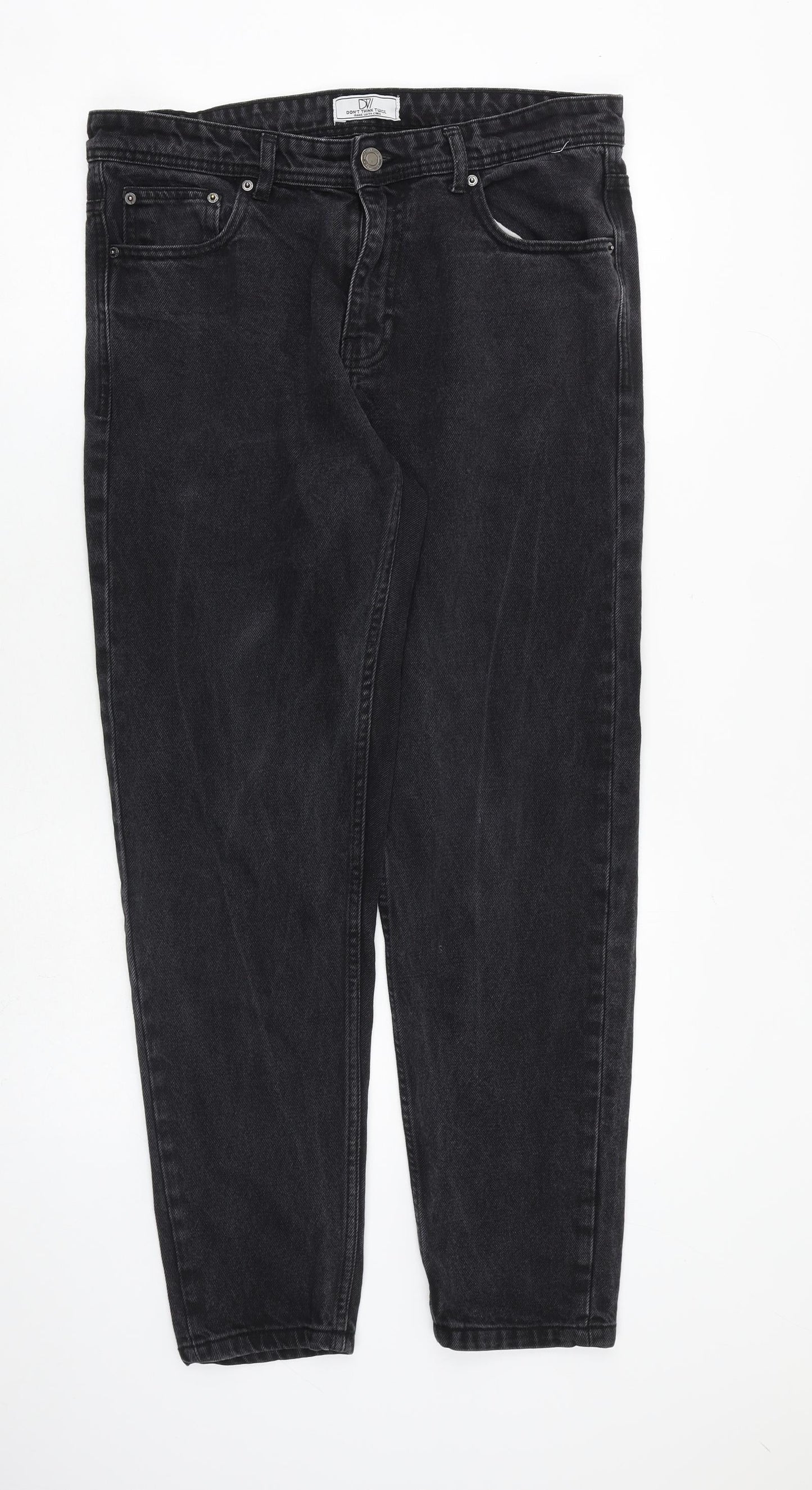 Don't Think Twice Womens Black Cotton Skinny Jeans Size 32 in L34 in Regular Zip
