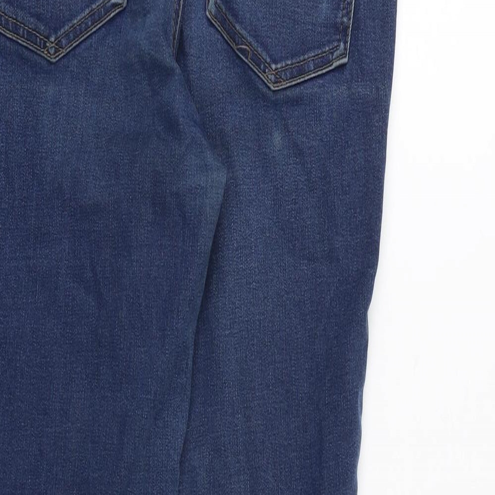 TU Womens Blue Cotton Skinny Jeans Size 12 L28 in Slim Zip