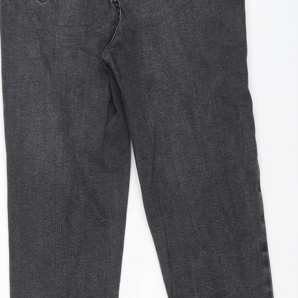 Denim & Co. Womens Grey Cotton Skinny Jeans Size 10 L28.5 in Regular Zip