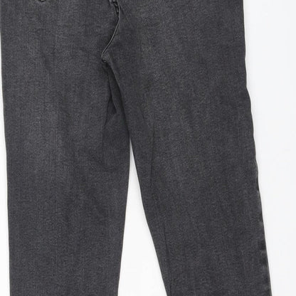 Denim & Co. Womens Grey Cotton Skinny Jeans Size 10 L28.5 in Regular Zip