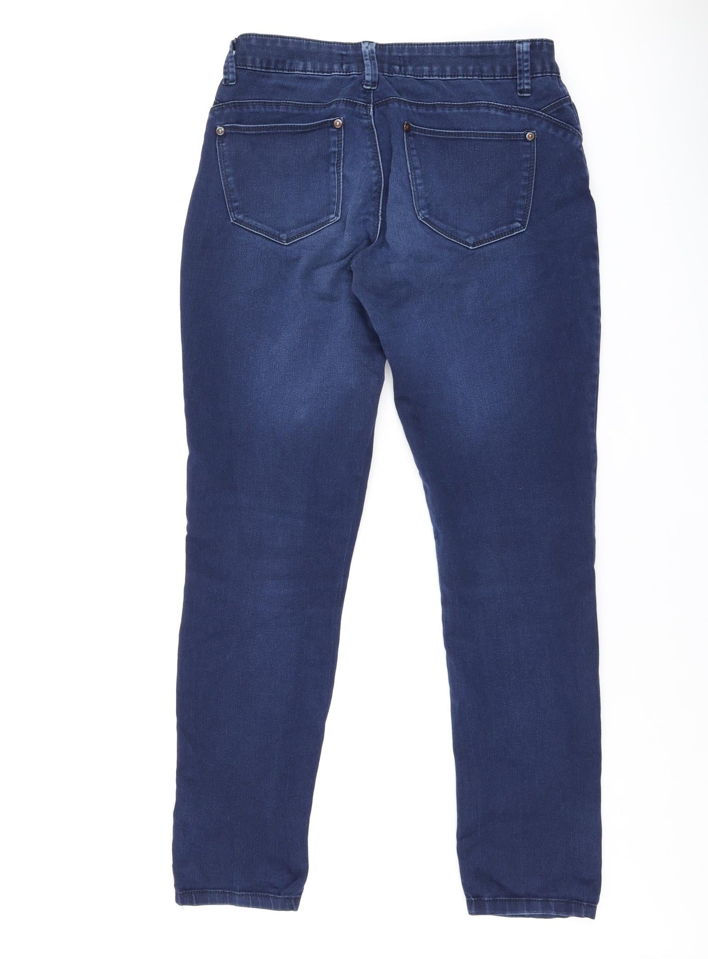 LIFT & SHAPE Womens Blue Cotton Skinny Jeans Size 12 L28 in Regular Zip