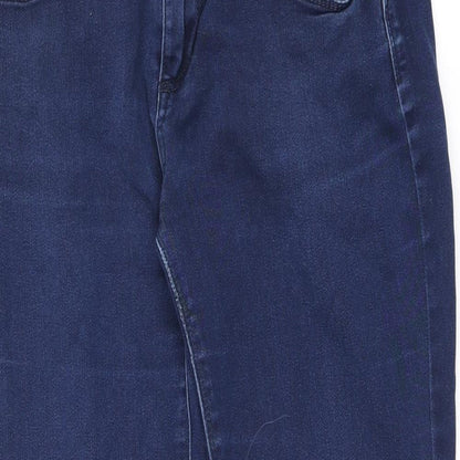 LIFT & SHAPE Womens Blue Cotton Skinny Jeans Size 12 L28 in Regular Zip