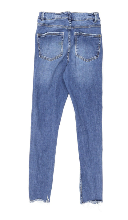 Denim & Co. Womens Blue Cotton Skinny Jeans Size 10 L25.5 in Regular Zip