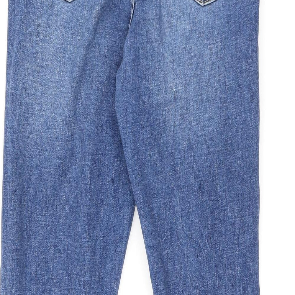 Denim & Co. Womens Blue Cotton Skinny Jeans Size 10 L25.5 in Regular Zip