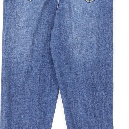 Denim & Co. Womens Blue Cotton Skinny Jeans Size 10 L25.5 in Regular Zip
