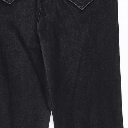Zara Womens Black Cotton Skinny Jeans Size 10 L25.5 in Regular Zip