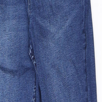 365 Denim Girls Blue Cotton Skinny Jeans Size 10-11 Years L23 in Regular Zip - Distressed