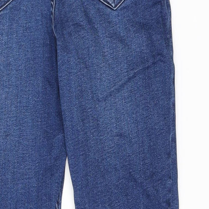 365 Denim Girls Blue Cotton Skinny Jeans Size 10-11 Years L23 in Regular Zip - Distressed