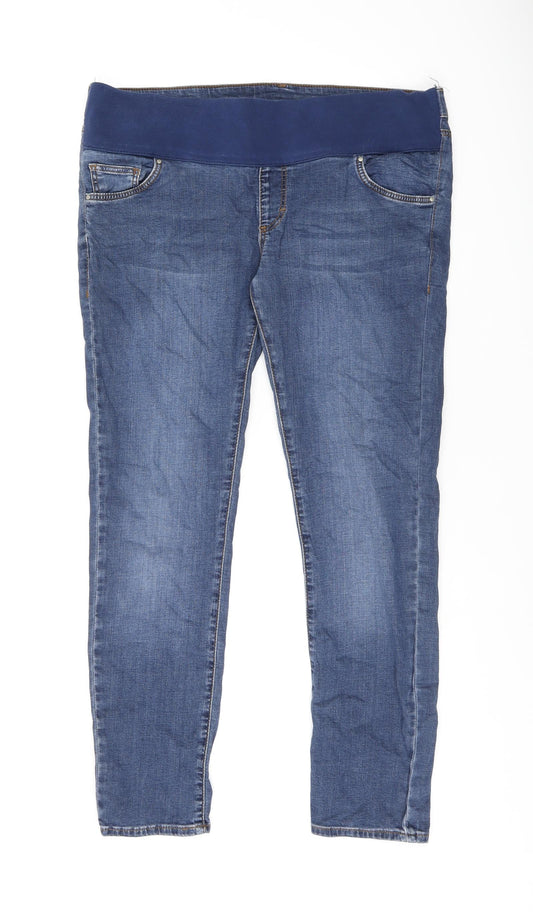 Topshop Womens Blue Cotton Jegging Jeans Size 12 L28 in Relaxed
