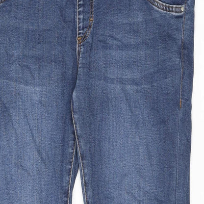 Topshop Womens Blue Cotton Jegging Jeans Size 12 L28 in Relaxed