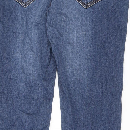 Topshop Womens Blue Cotton Jegging Jeans Size 12 L28 in Relaxed