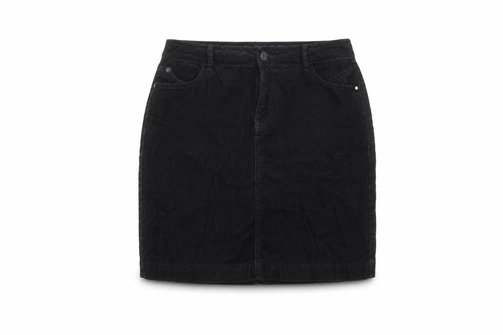 Womens UK Size 10 Indigo A-Line Corduroy Skirt