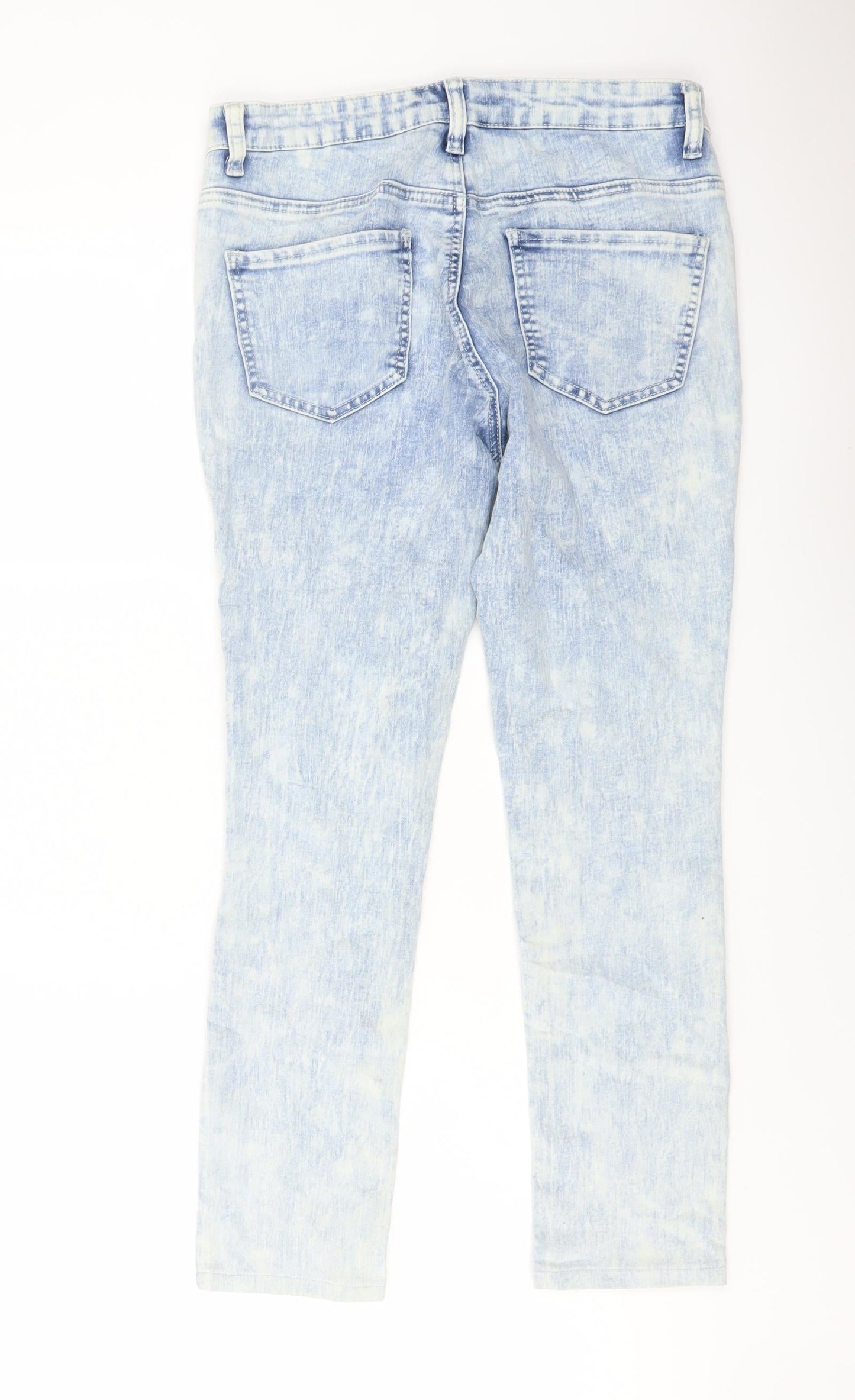 Womens UK Size 12 The Rockn Rev Regular Fit Skinny Blue Jeans