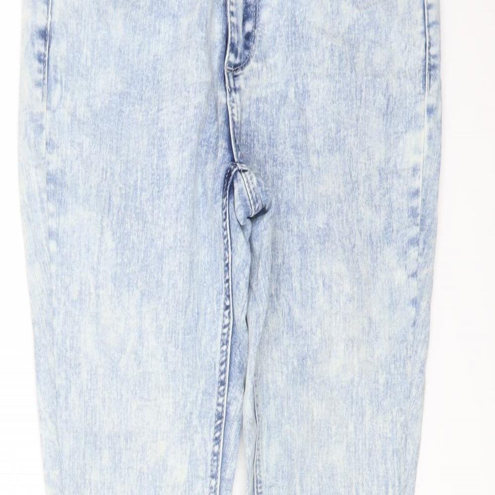 Womens UK Size 12 The Rockn Rev Regular Fit Skinny Blue Jeans
