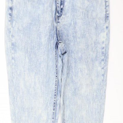 Womens UK Size 12 The Rockn Rev Regular Fit Skinny Blue Jeans