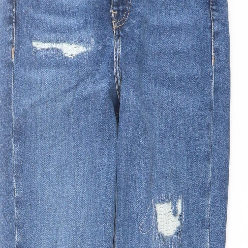 Topshop Womens Blue Cotton Skinny Jeans Size 26 in L32 in Regular Button