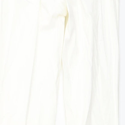 River Island Womens Ivory Cotton Skinny Jeans Size 12 L28 in Regular Button