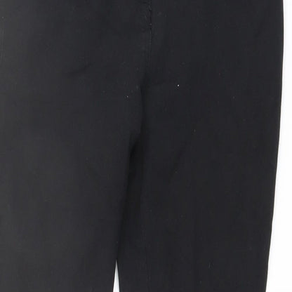 TU Womens Black Cotton Skinny Jeans Size 10 L27 in Regular Button