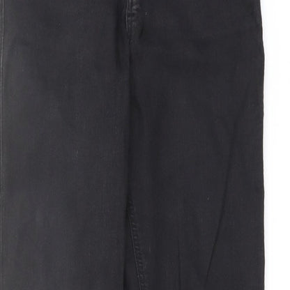 Topshop Womens Black Cotton Skinny Jeans Size 28 in L32 in Regular Button