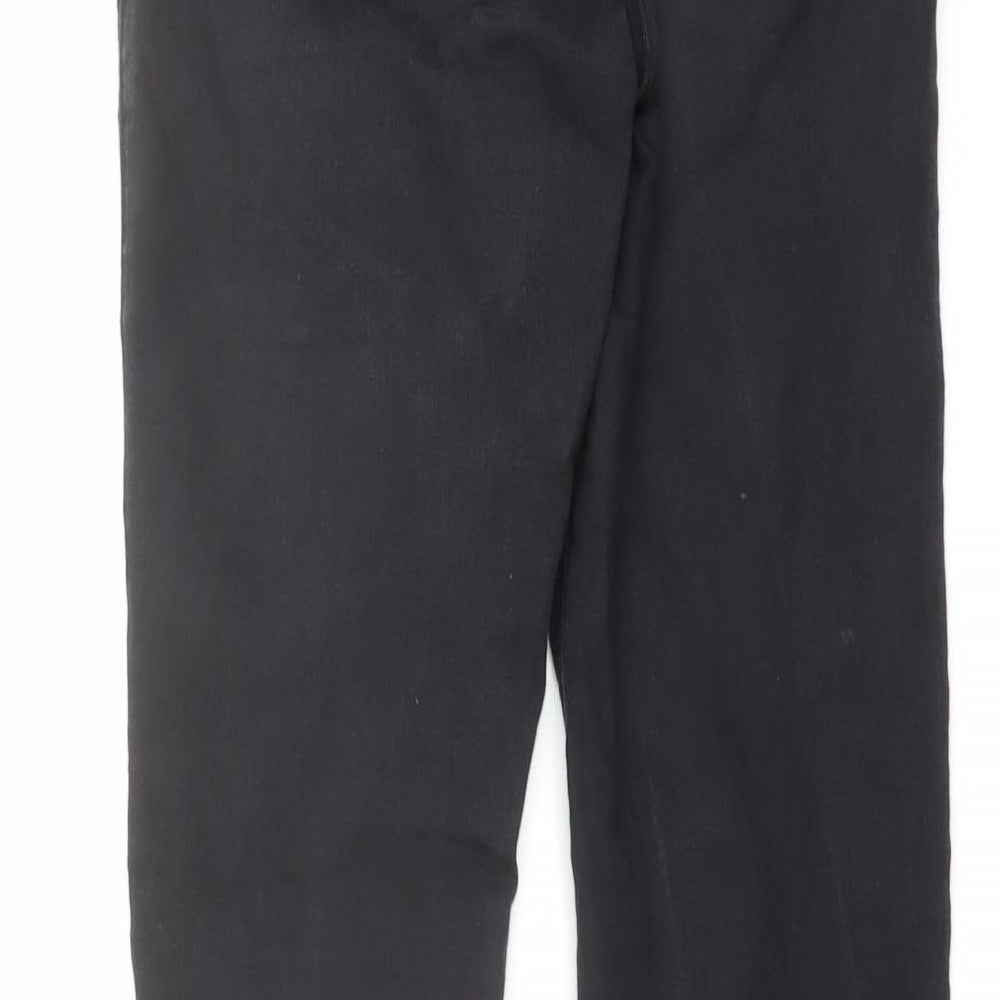 Topshop Womens Black Cotton Skinny Jeans Size 28 in L32 in Regular Button