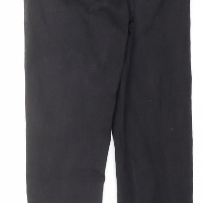 Topshop Womens Black Cotton Skinny Jeans Size 28 in L32 in Regular Button