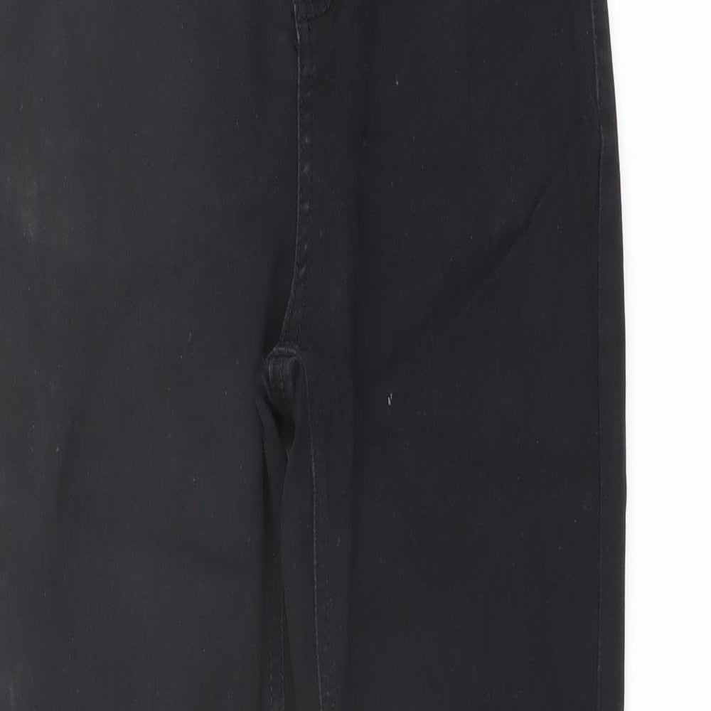 TU Womens Black Cotton Skinny Jeans Size 10 L27 in Regular Button